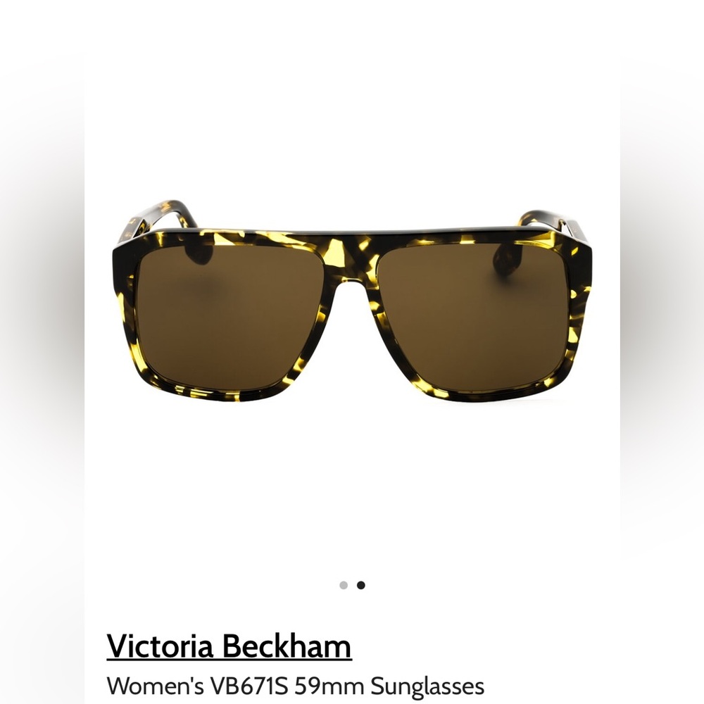 Victoria Beckham Women's VB671S 59mm Tortoiseshell Oversized Square Sunglasses - Picture 2 of 8